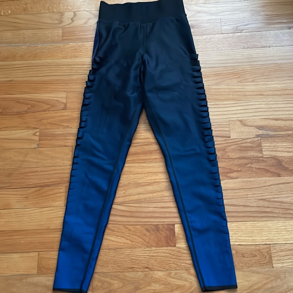 Ultracor   Leggings Ombre  Blue Side Slits Slash M‎